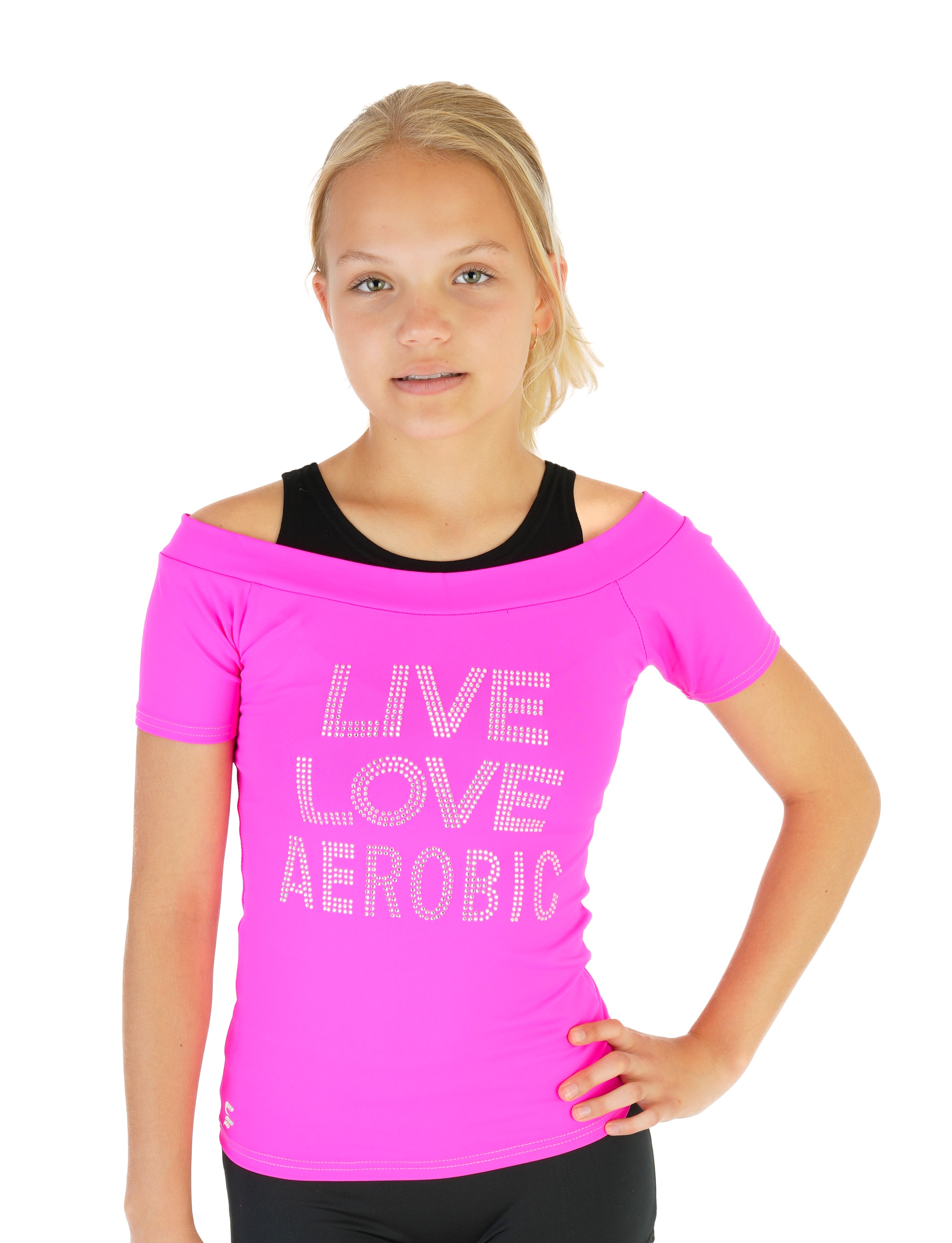 Triko-tílko růžové, Live Love Aerobic